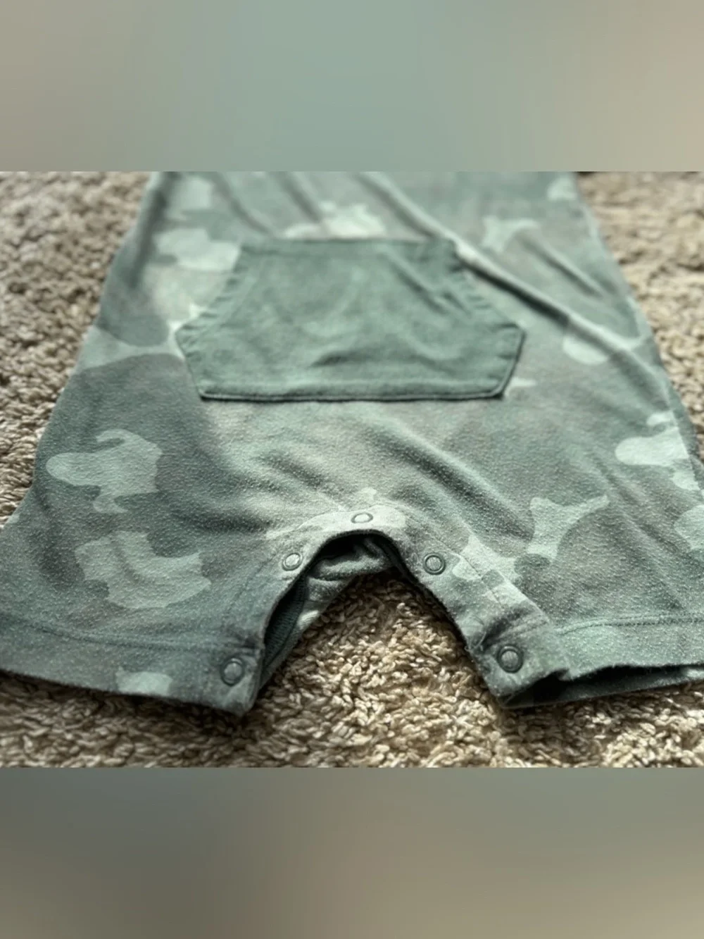 24M Garanimals Green Camo Short Sleeve Romper One Piece Outfit - Picture 2 of 6